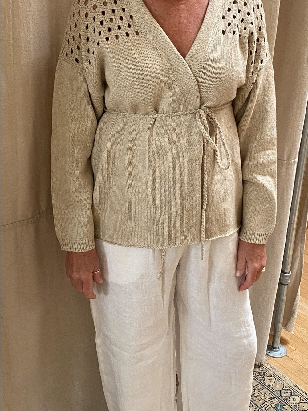 Wol Hide Pointelle Cardigan - Picture 4 of 5